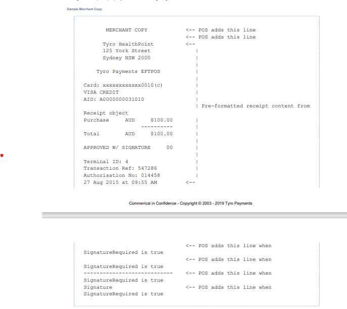Sample Merchant Copy